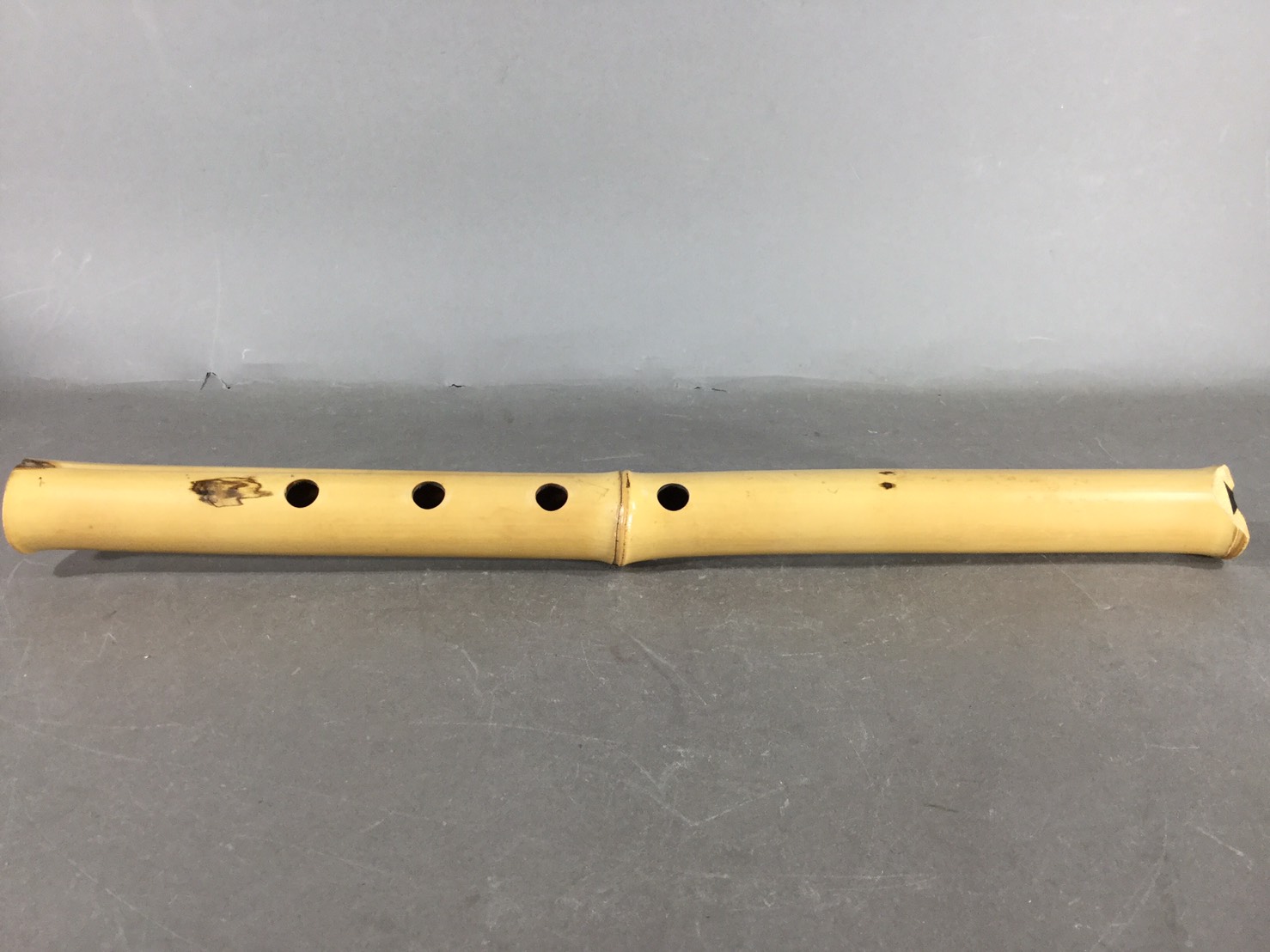 EZ756 時代和楽器【昌斎銘】竹製 琴古流 銀三線 尺八 全長55cm
