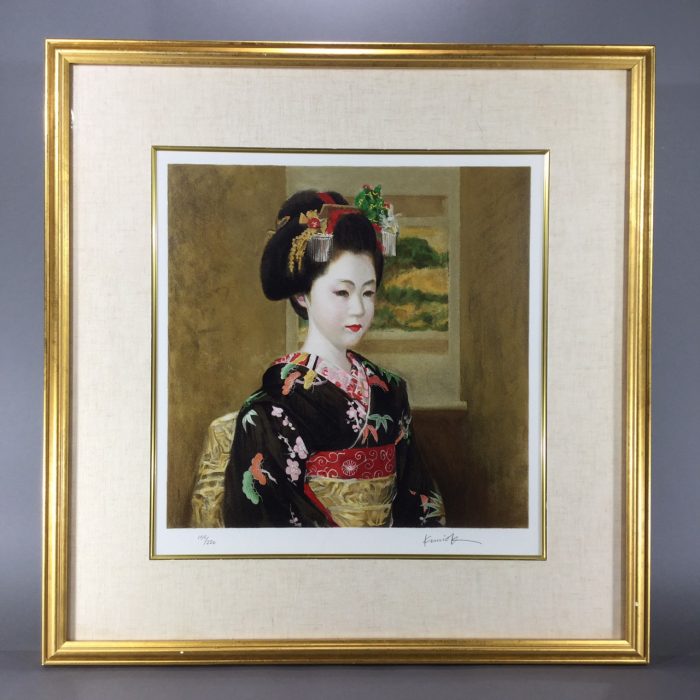 リトグラフ 小松崎邦雄 「舞妓」 - 岐阜・愛知（名古屋）・三重・滋賀 