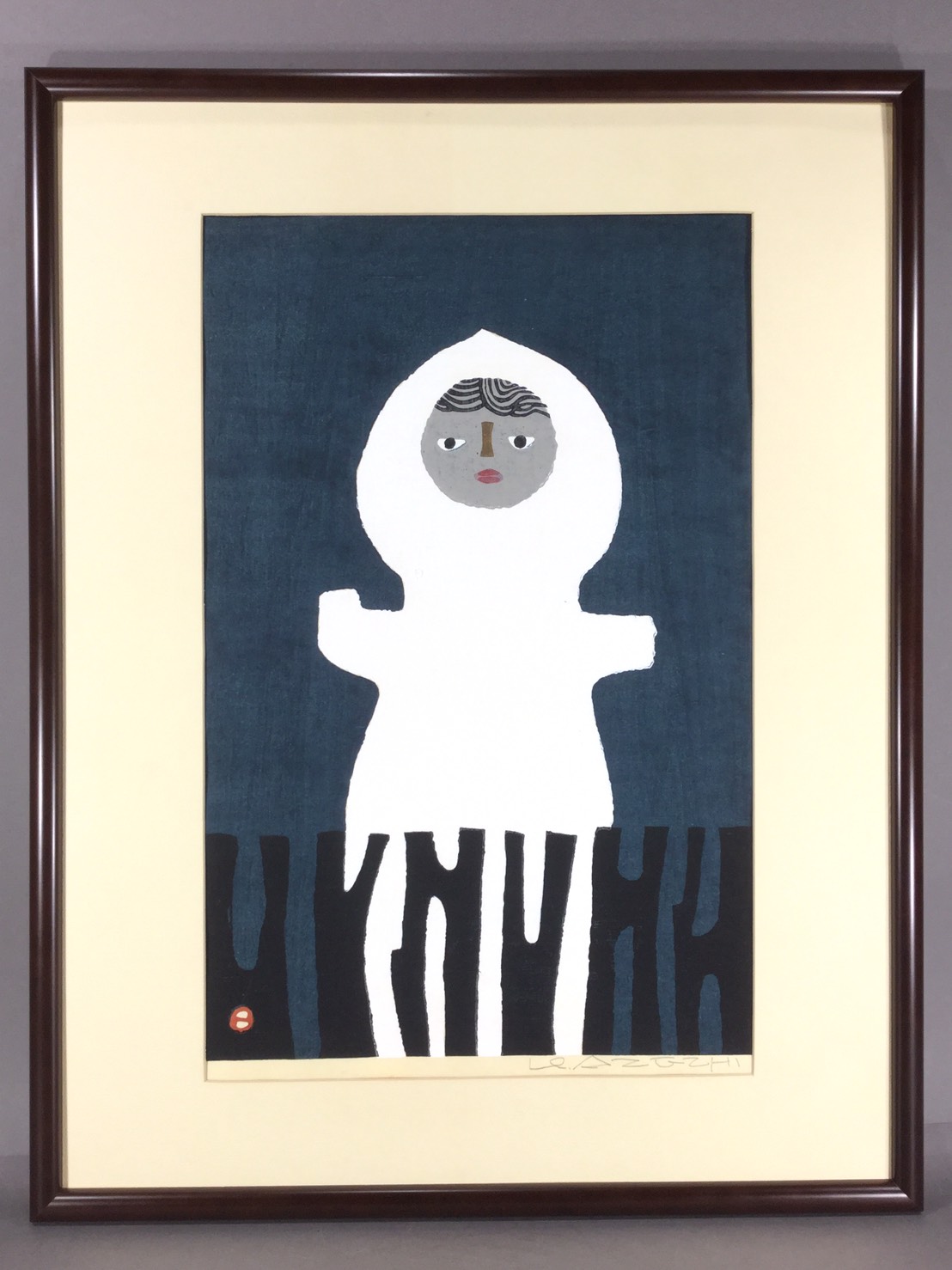 最新のデザイン 畦地梅太郎 「峠をこえて」 1978年 木版画 リトグラフ  