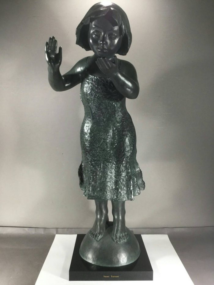 在庫あ低価UR766 ブロンズ「本を開く女性」高38.2cm 重8kg 大理石台座付・人物像・美女像 置物/オブジェ 西洋彫刻