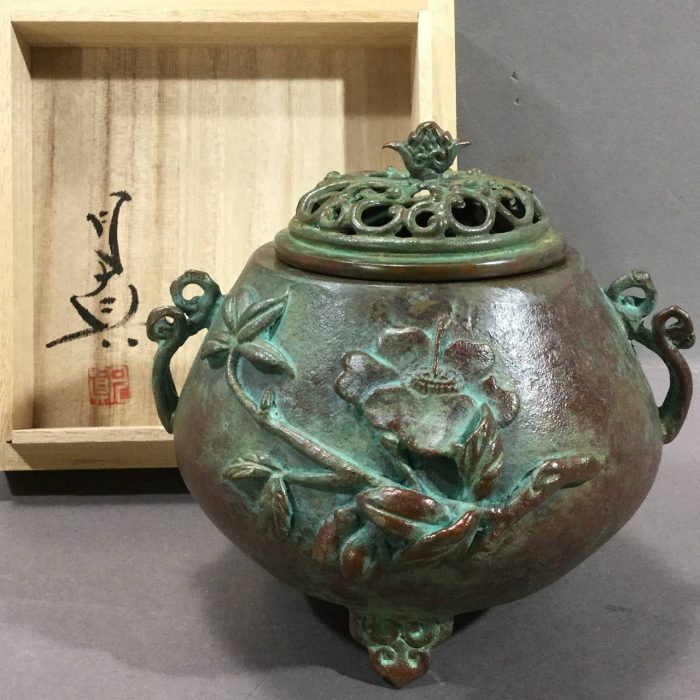 蝋型鋳銅 月真 香炉 - 岐阜・愛知（名古屋）・三重・滋賀の骨董品 